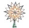 Kurt Adler 10-Light 8-Point Silver Glitter Capiz Star Tree Topper